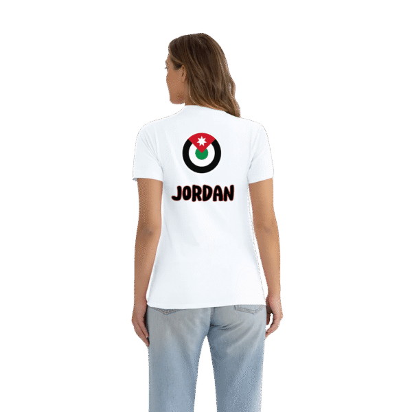 woman t-shirt back white تيشيرت اسد الاردن نساء