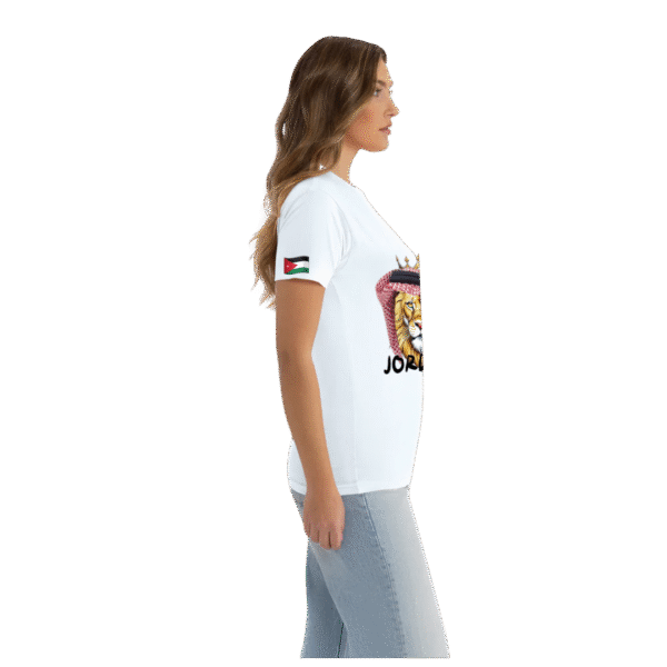 woman t-shirt side white تيشيرت اسد الاردن نساء